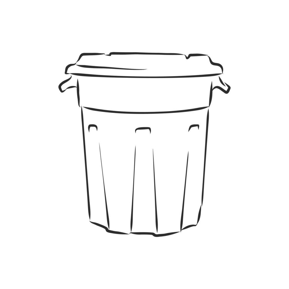 trash can vector sketch