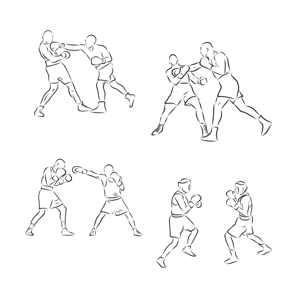 boxing vector sketch