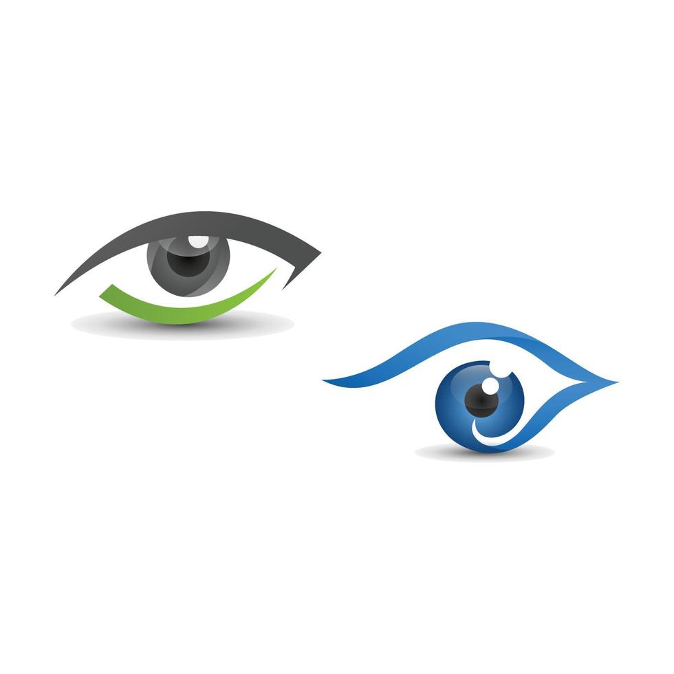 Ilustración de plantilla de conjunto de logotipo de vector de diseño de ojo abstracto