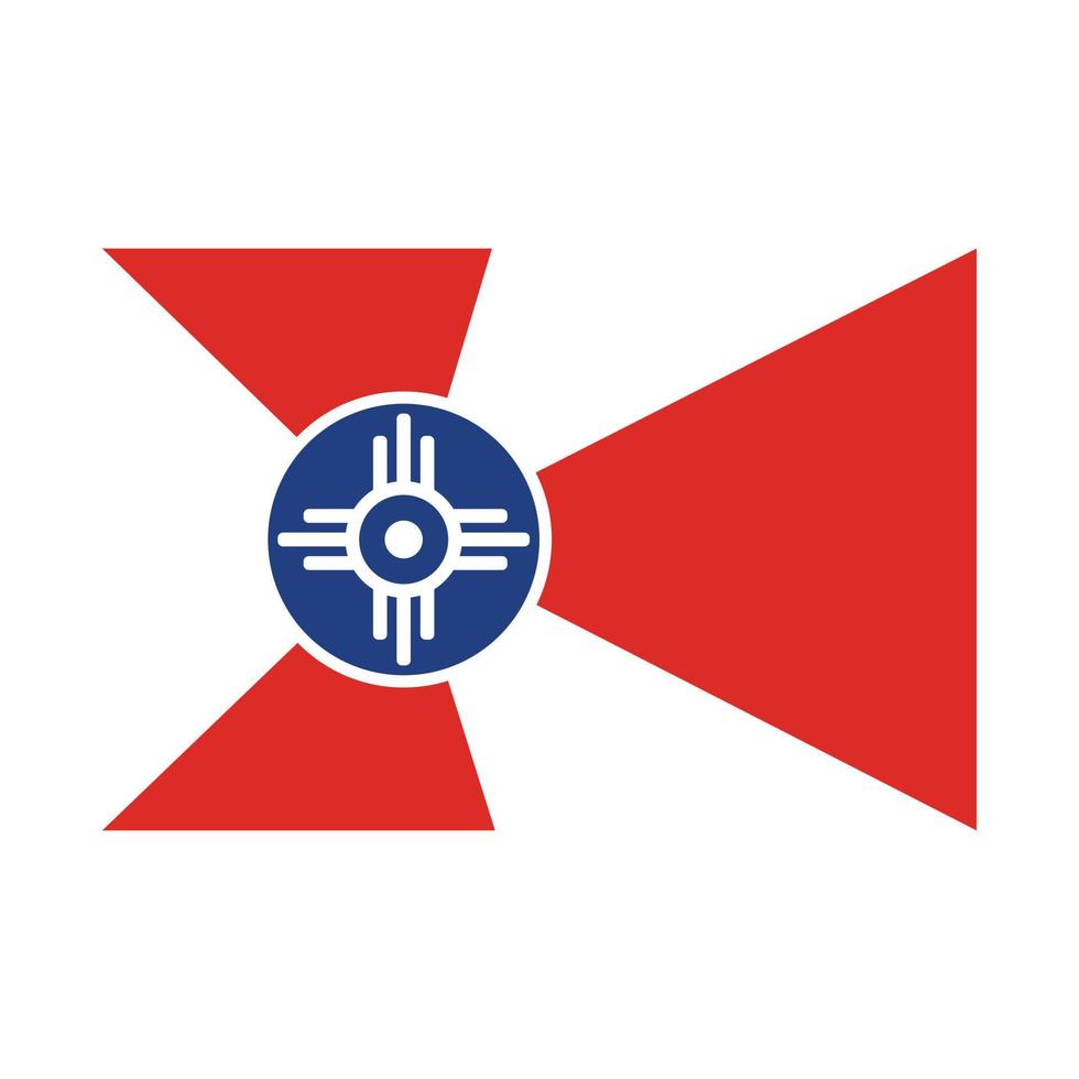 Vector Flag of Wichita simple flat design illustration