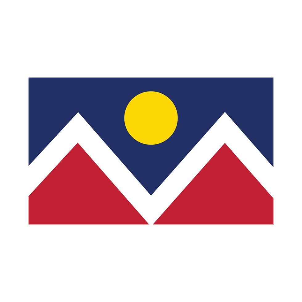 Vector Flag of Denver simple flat design illustration