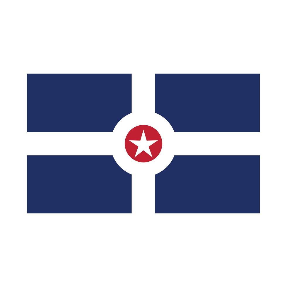 Vector Flag of Indianapolis simple flat design illustration