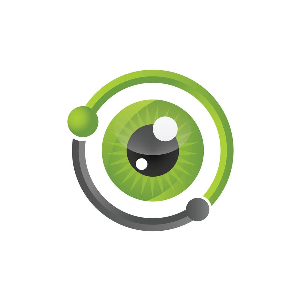 Abstract eye design vector logo template illustration