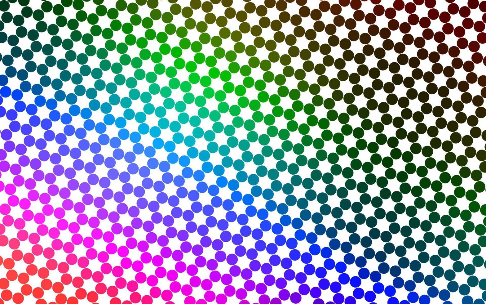 Fondo de vector de arco iris multicolor claro con burbujas.