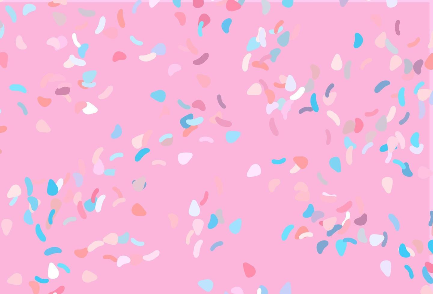 Light Blue, Red vector pattern with chaotic shapes.