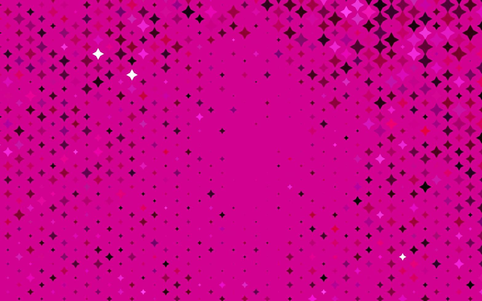 Light Pink vector background with colored stars.
