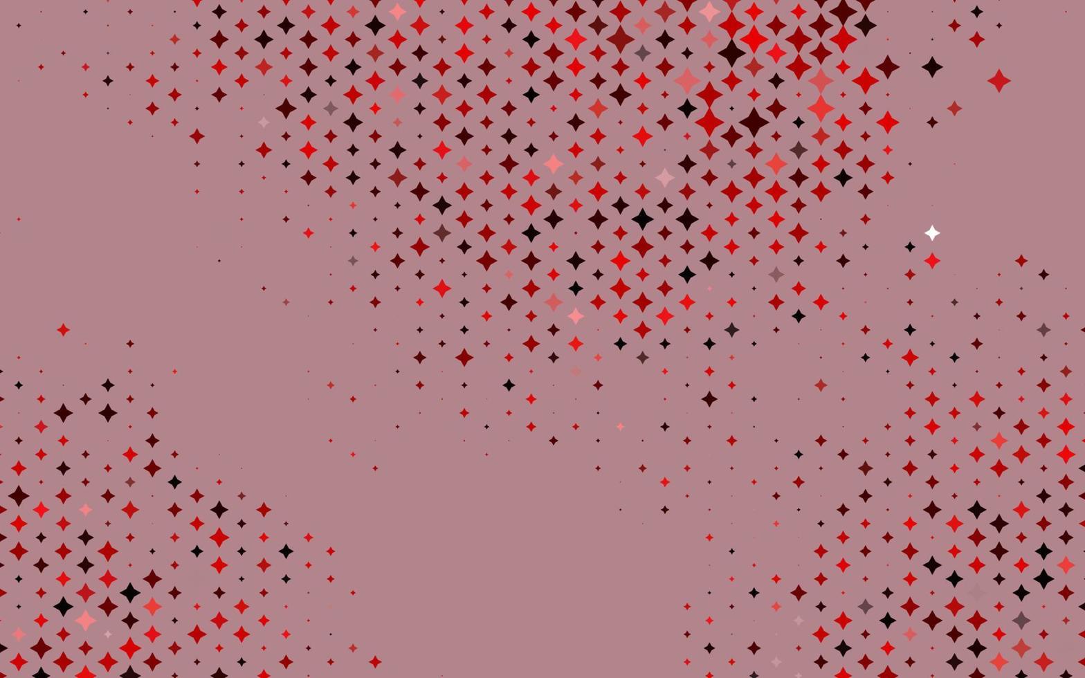 textura de vector rojo claro con hermosas estrellas.