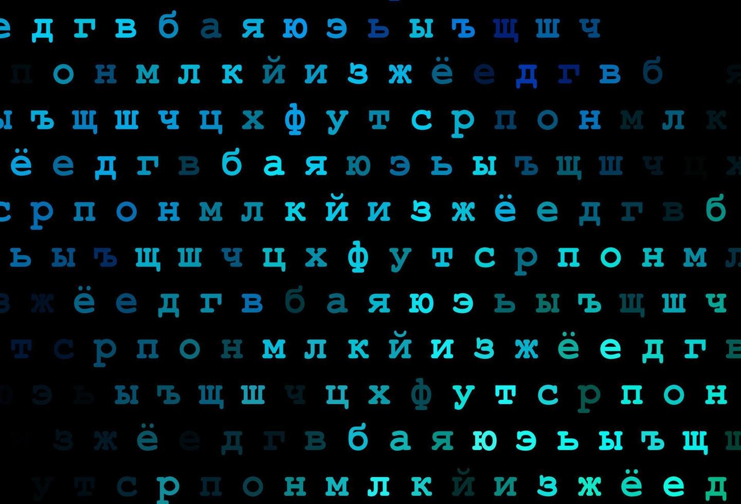 plantilla de vector azul oscuro, verde con letras aisladas.