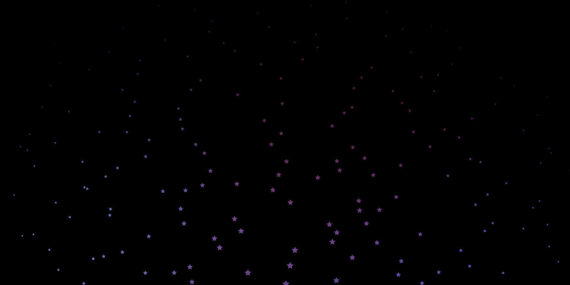 Dark Purple vector texture with beautiful stars.