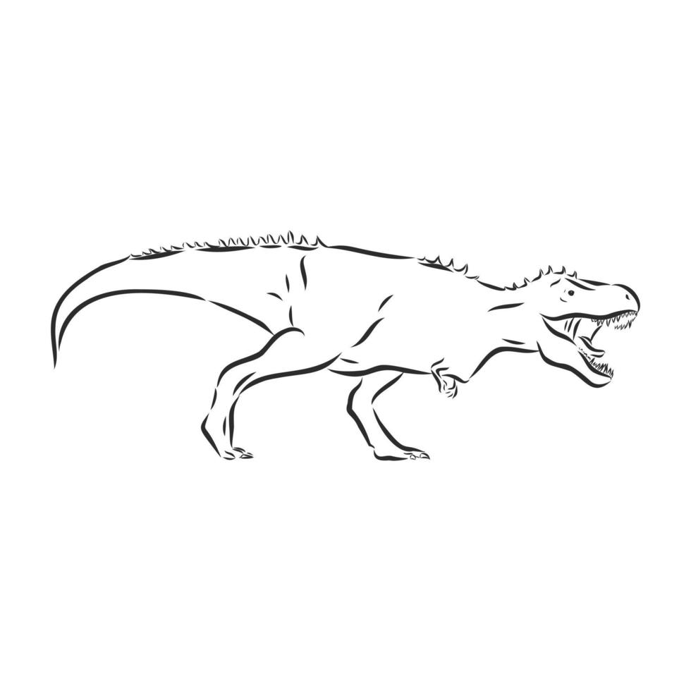 dibujo vectorial de dinosaurio vector