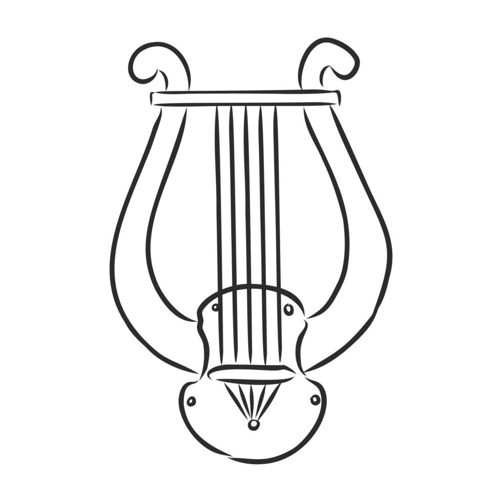 lyre harp vector sketch 11093620 Vector Art at Vecteezy