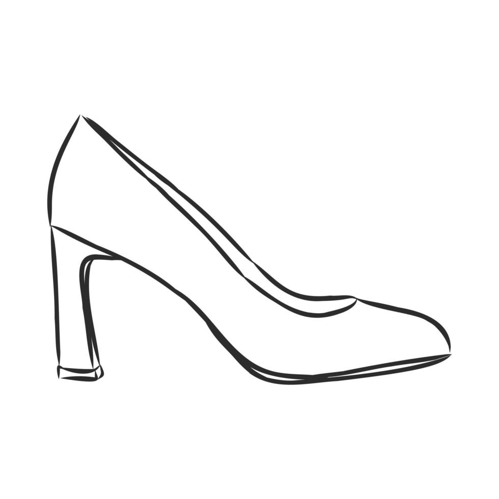 dibujo vectorial de zapatos de mujer vector