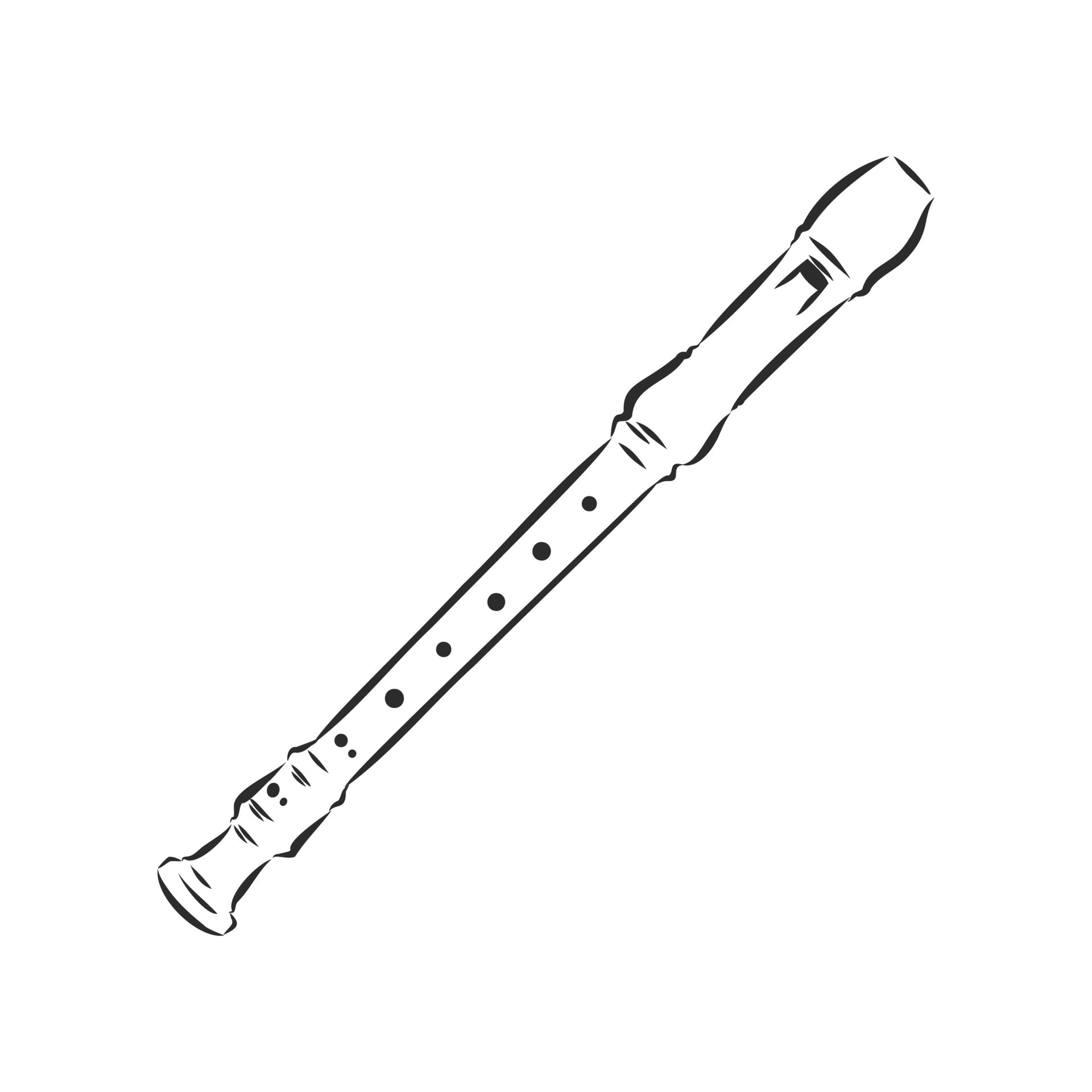 Isolated flute sketch Musical instrument  Stock Illustration 38967873   PIXTA
