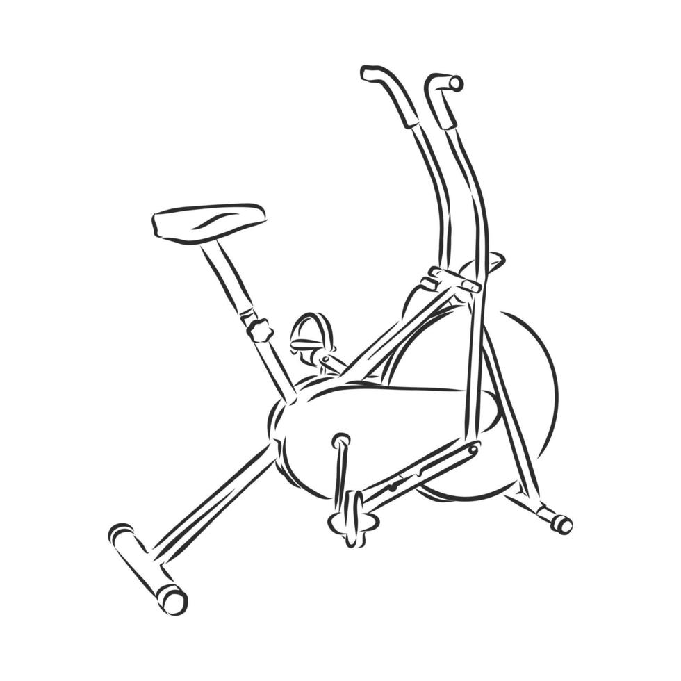 exercise bike vector sketch