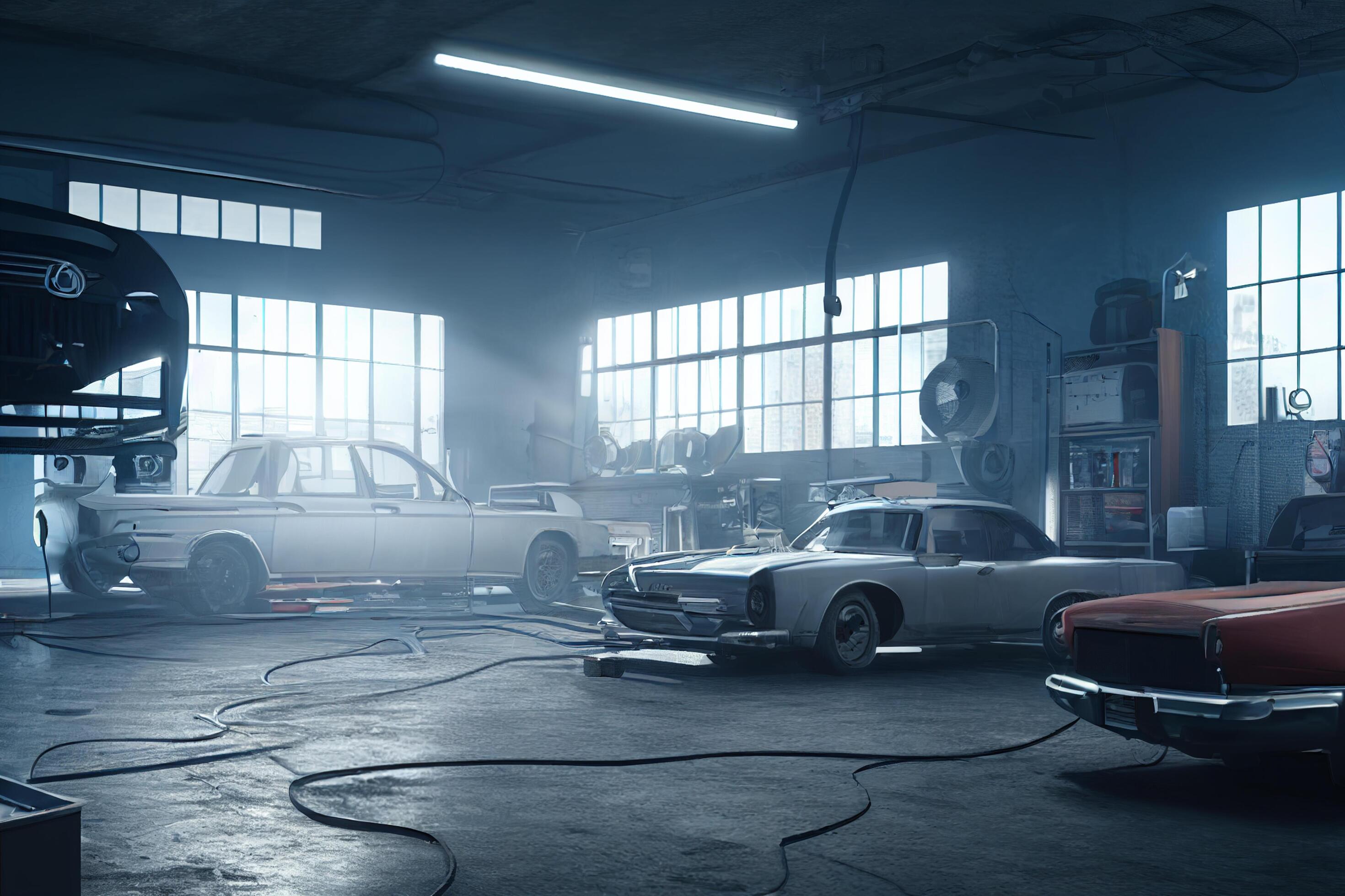 Auto repair and maintenance garage render 3D 11093758 Stock Photo at