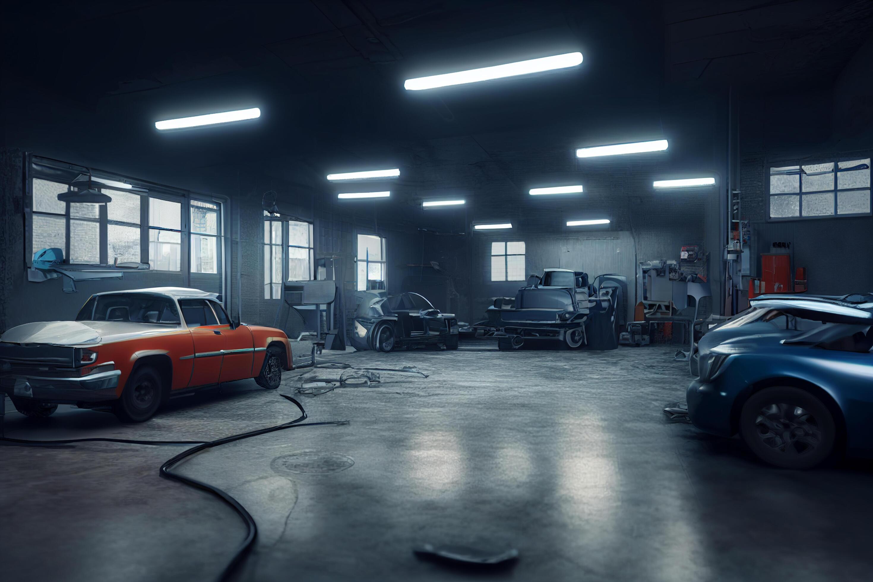 Auto repair and maintenance garage render 3D 11093767 Stock Photo at