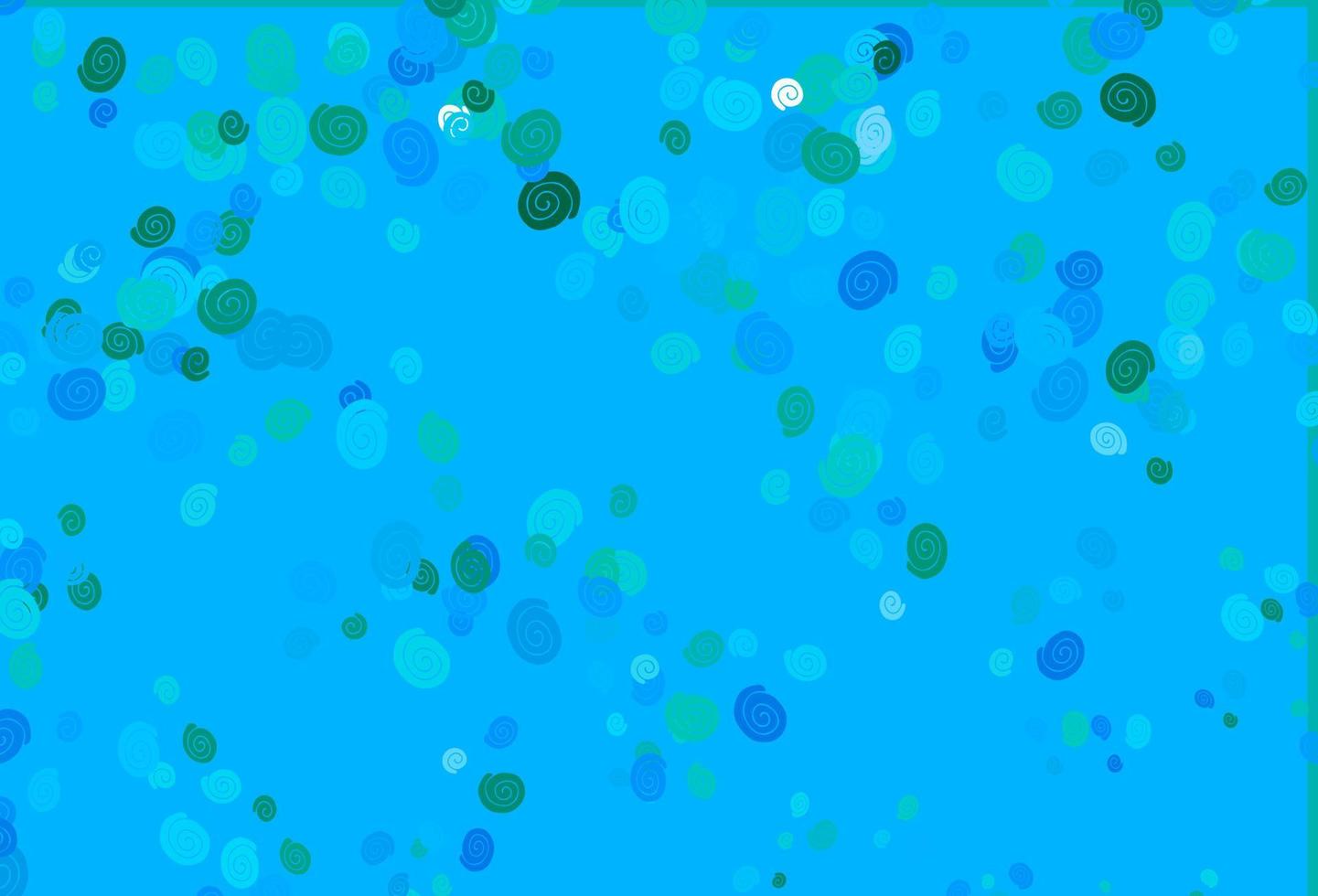 Light Blue, Green vector pattern with bubble shapes.
