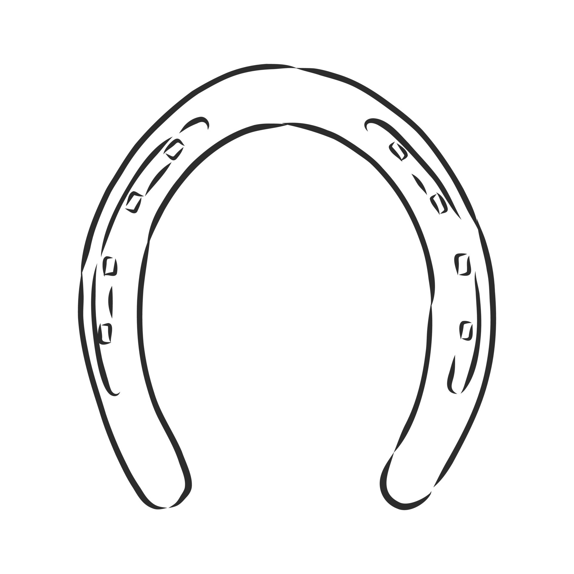 horseshoe vector sketch 11093997 Vector Art at Vecteezy