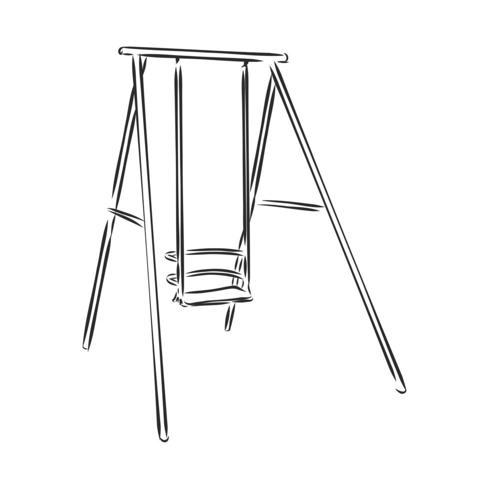 children's swing vector sketch