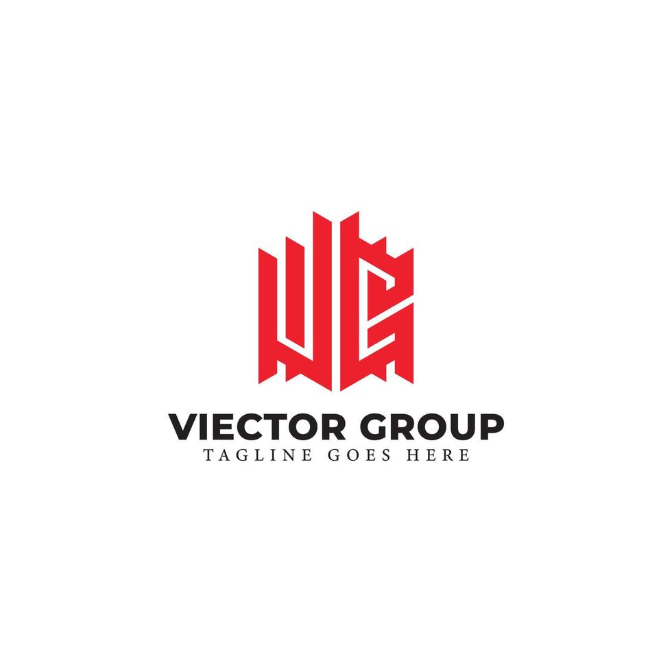 Abstract initial letter VG or GV logo in red color isolated in white background applied for private equity group company logo also suitable for the brands or companies have initial name GV or VG. vector