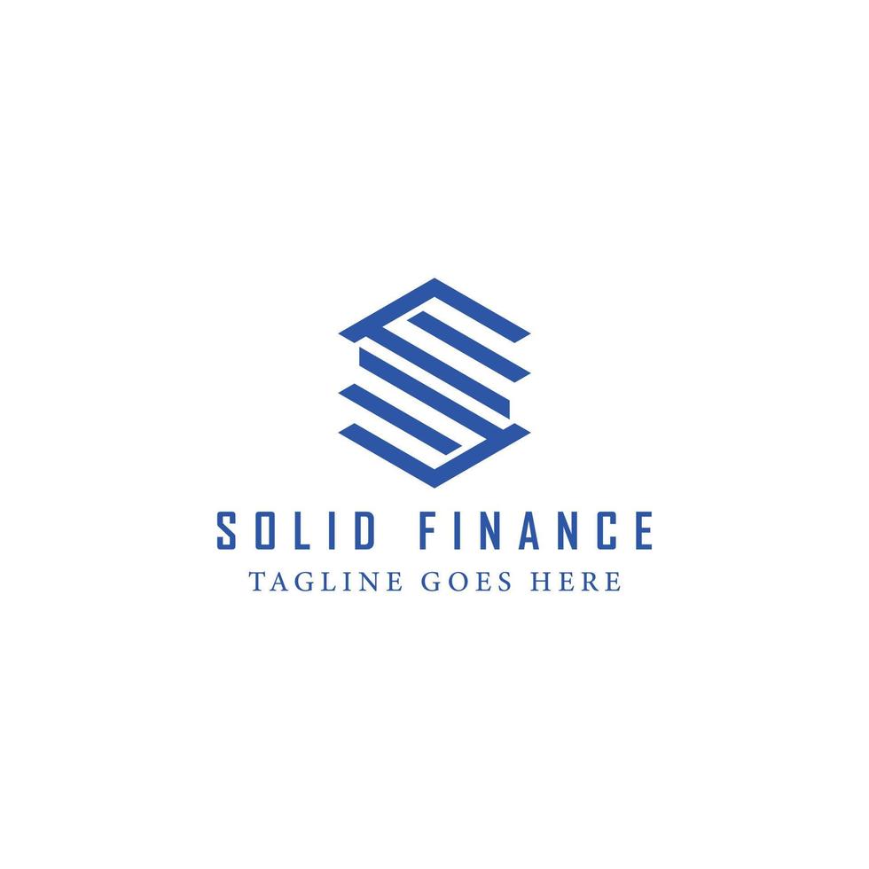 letra inicial abstracta sf o logotipo fs en color azul aislado en fondo blanco aplicado para el logotipo de bienes raíces e hipotecas también adecuado para las marcas o empresas que tienen el nombre inicial fs o sf. vector