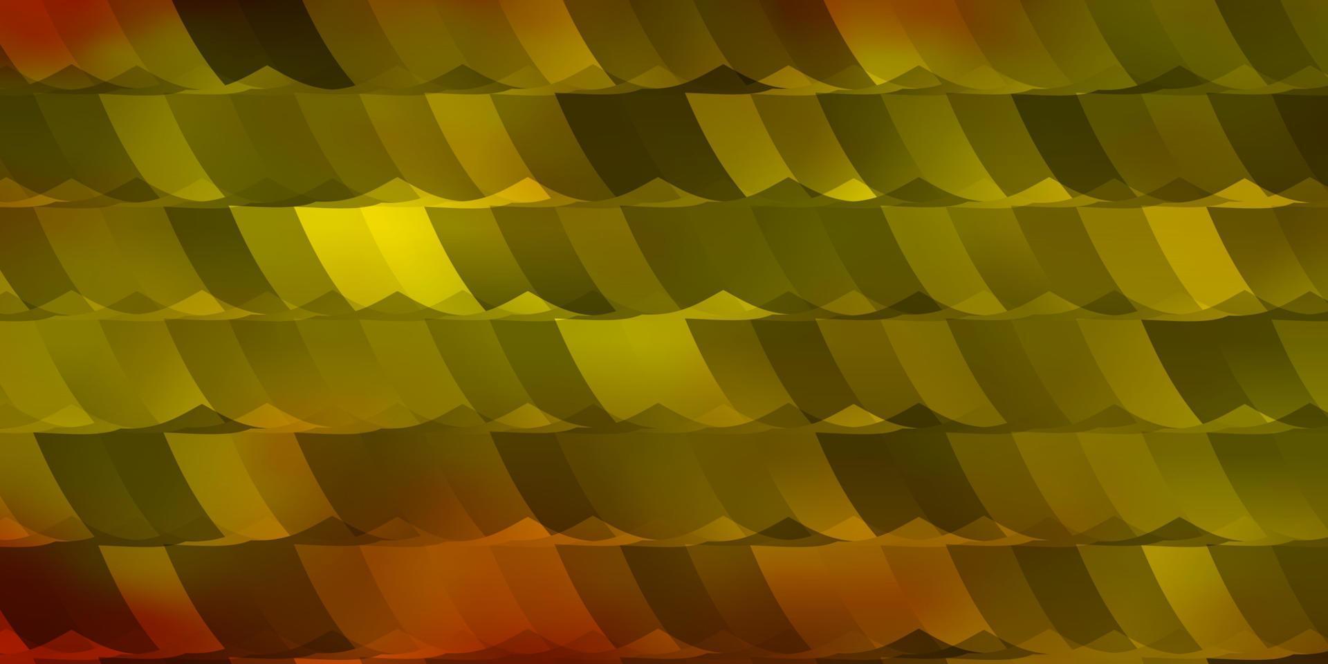 Fondo de vector naranja claro con conjunto de hexágonos.