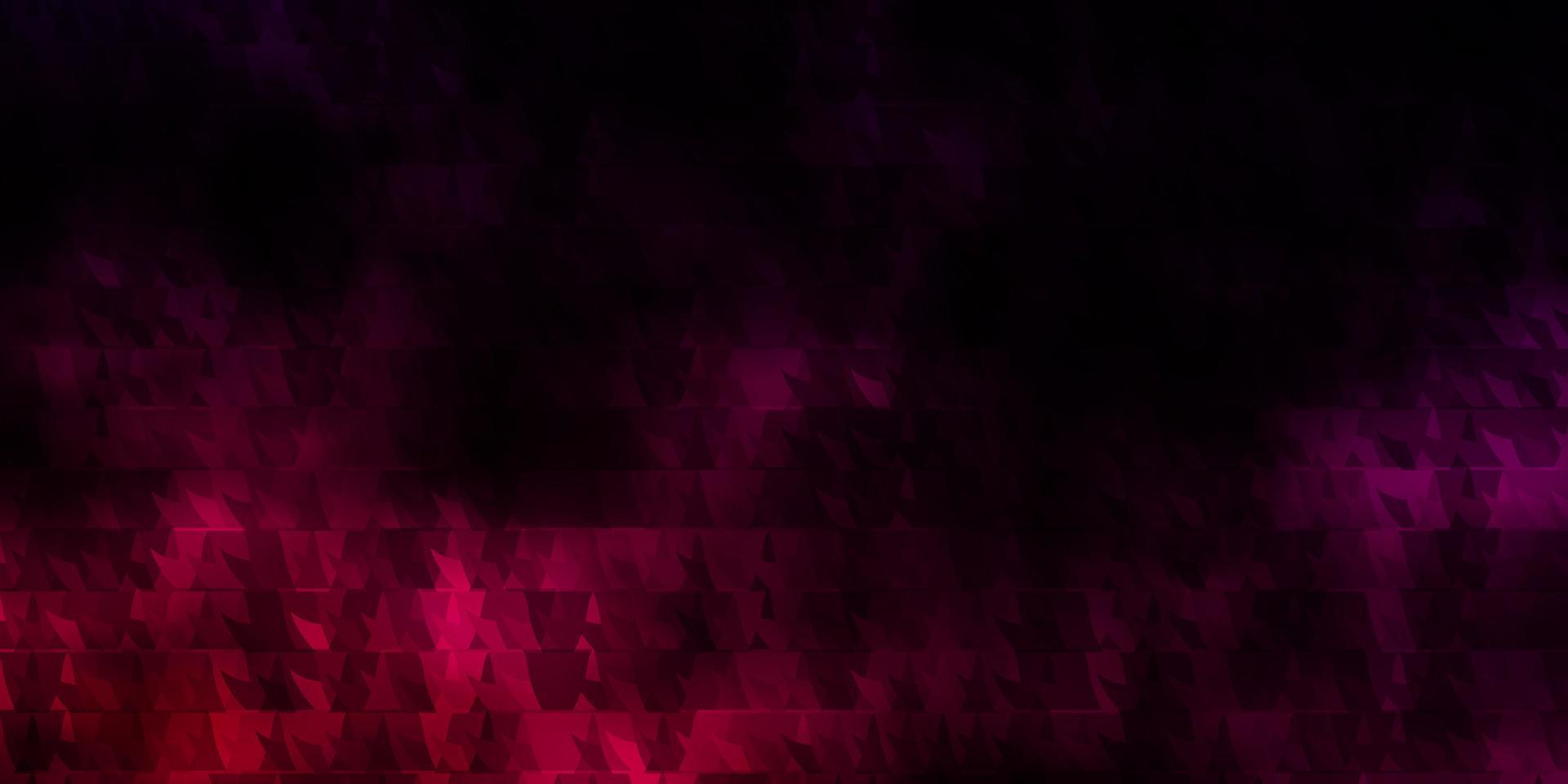 Dark Purple vector pattern with lines, triangles.