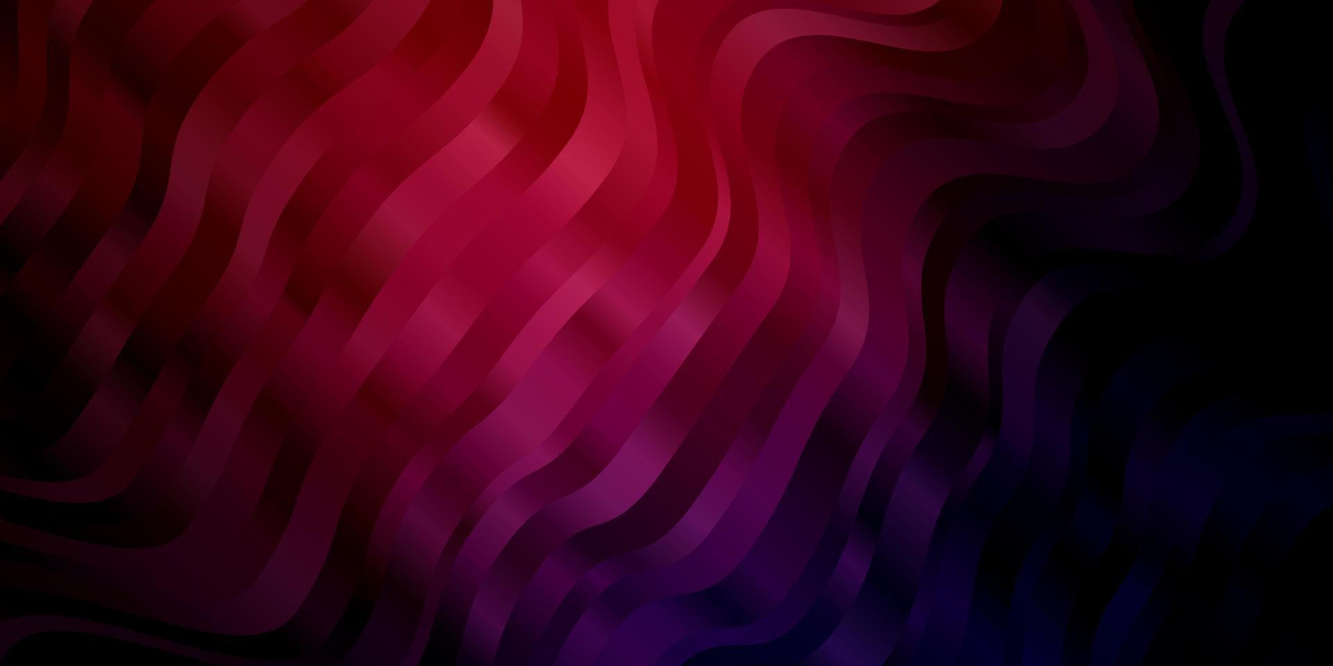 Dark Purple, Pink vector background with wry lines.