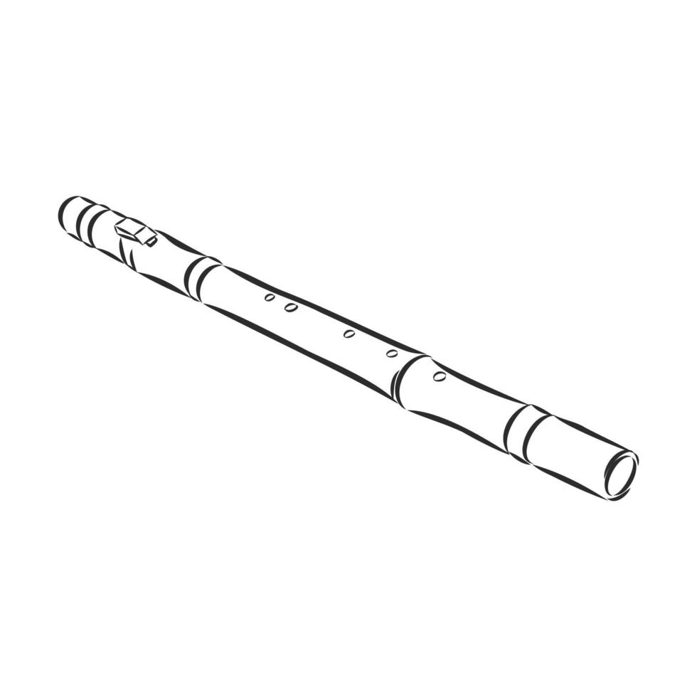 flute vector sketch 11094203 Vector Art at Vecteezy