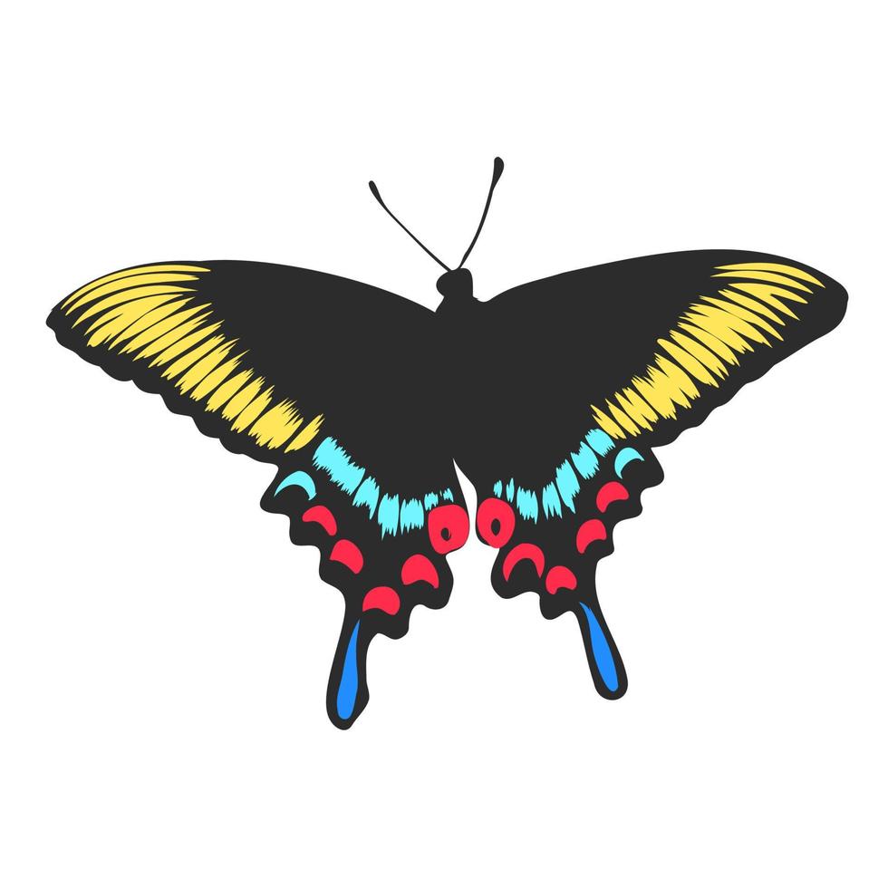 bosquejo del vector de la mariposa