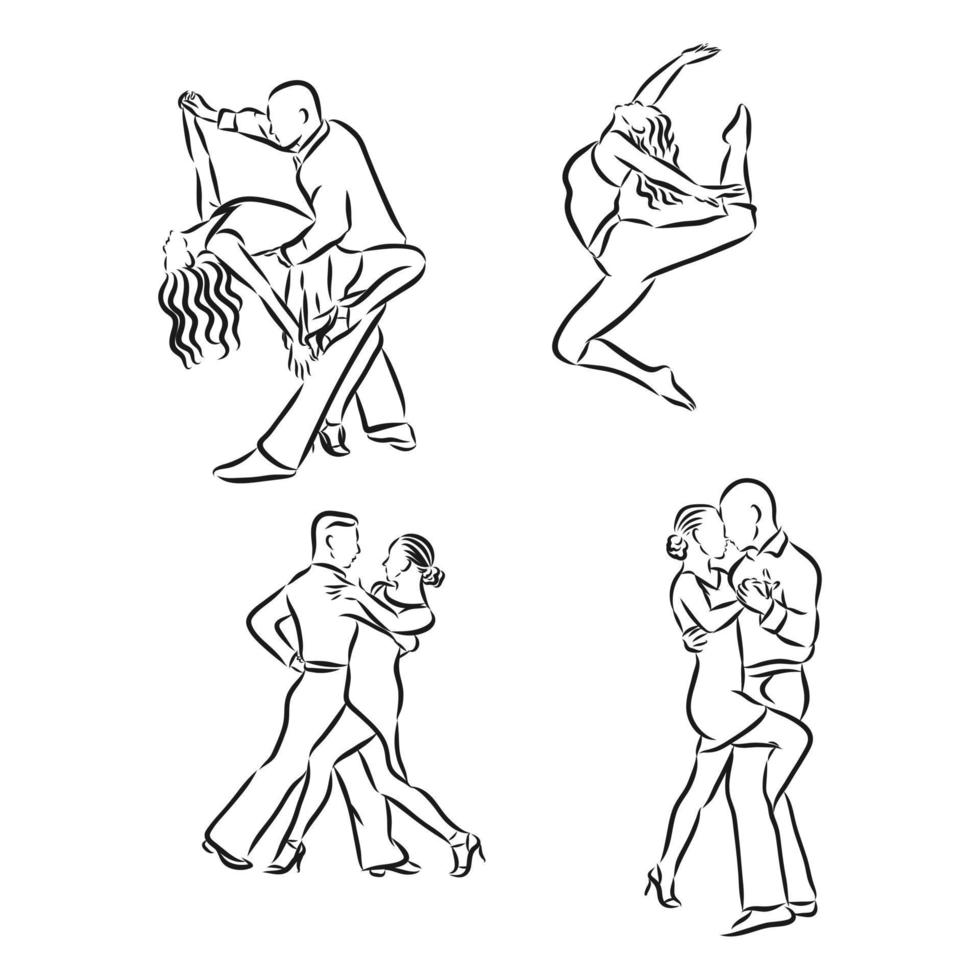 dancing vector sketch