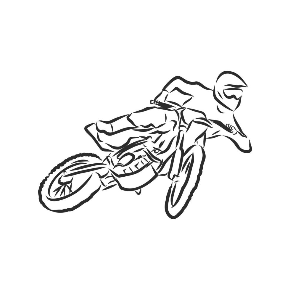 dibujo vectorial de bicicleta de montaña vector