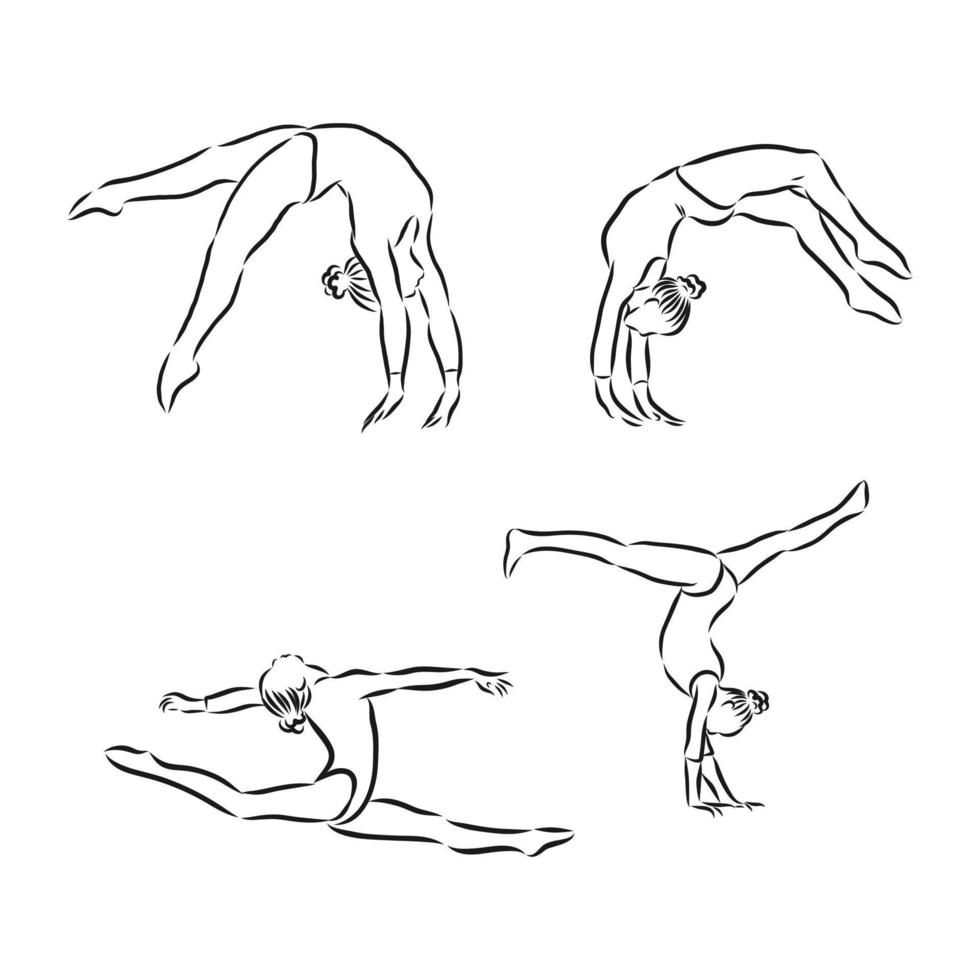 gymnastics vector sketch