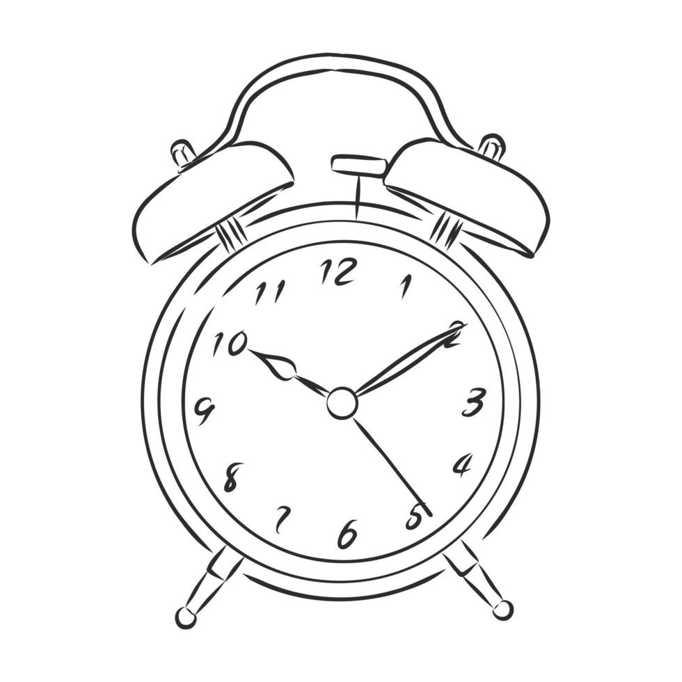 alarm clock vector sketch