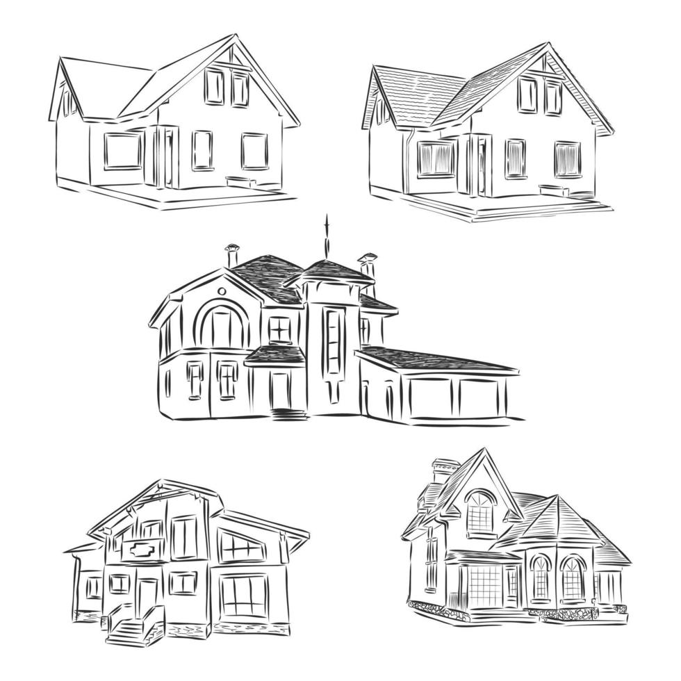 house vector sketch