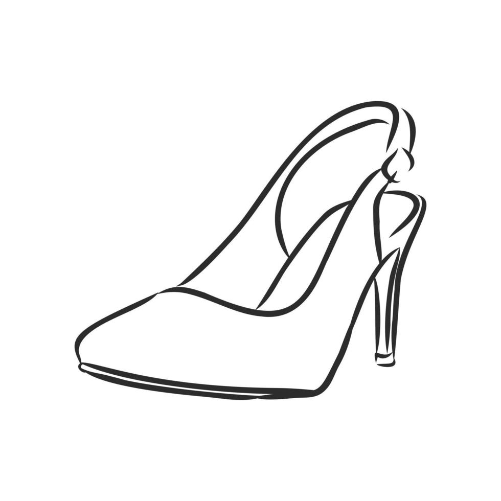 dibujo vectorial de zapatos de mujer vector