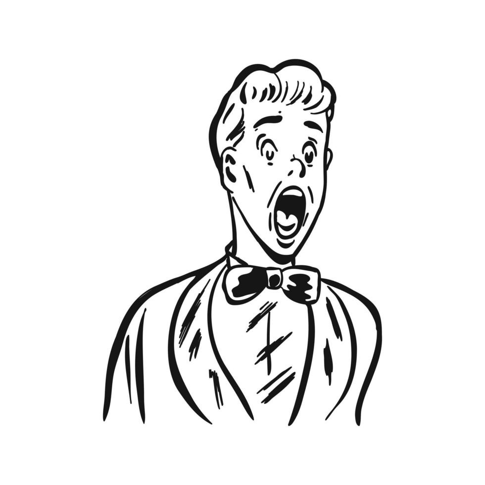 retro comic vector sketch
