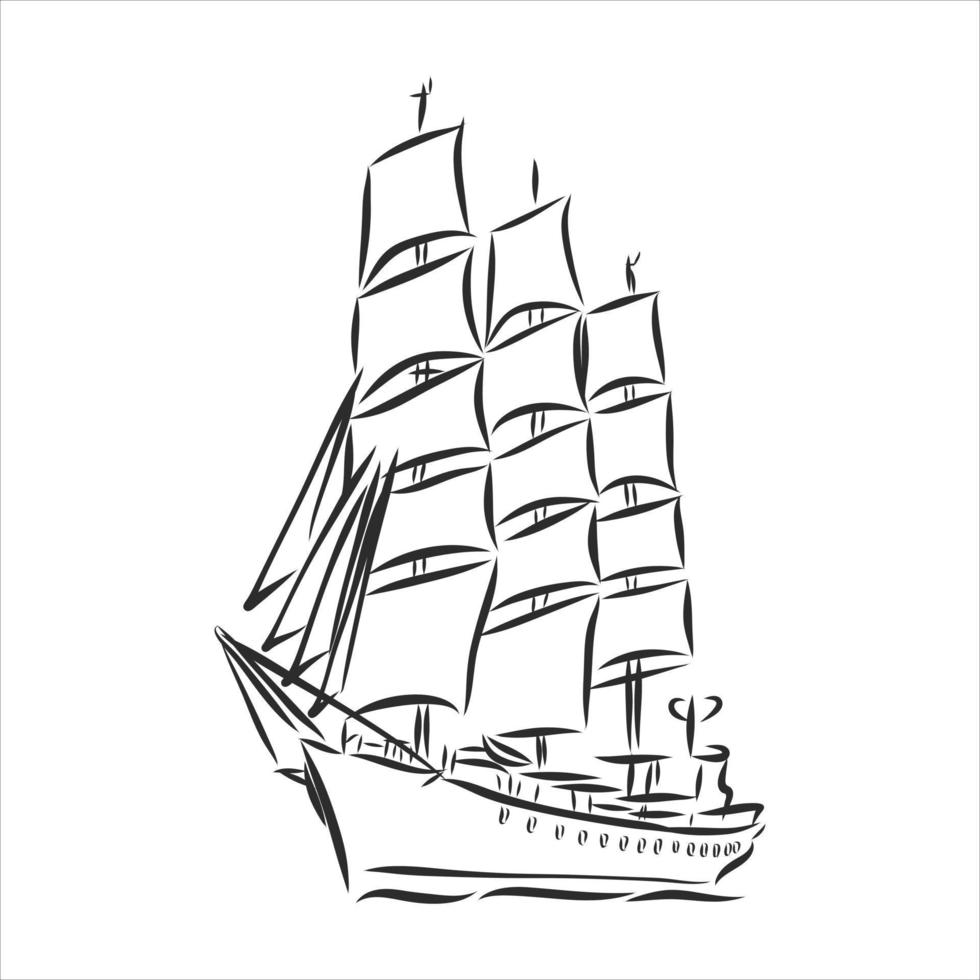 dibujo vectorial de velero vector