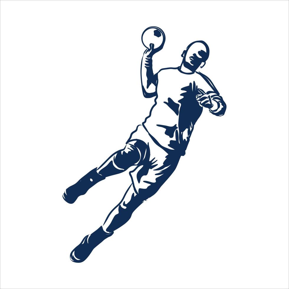 dibujo vectorial de balonmano vector