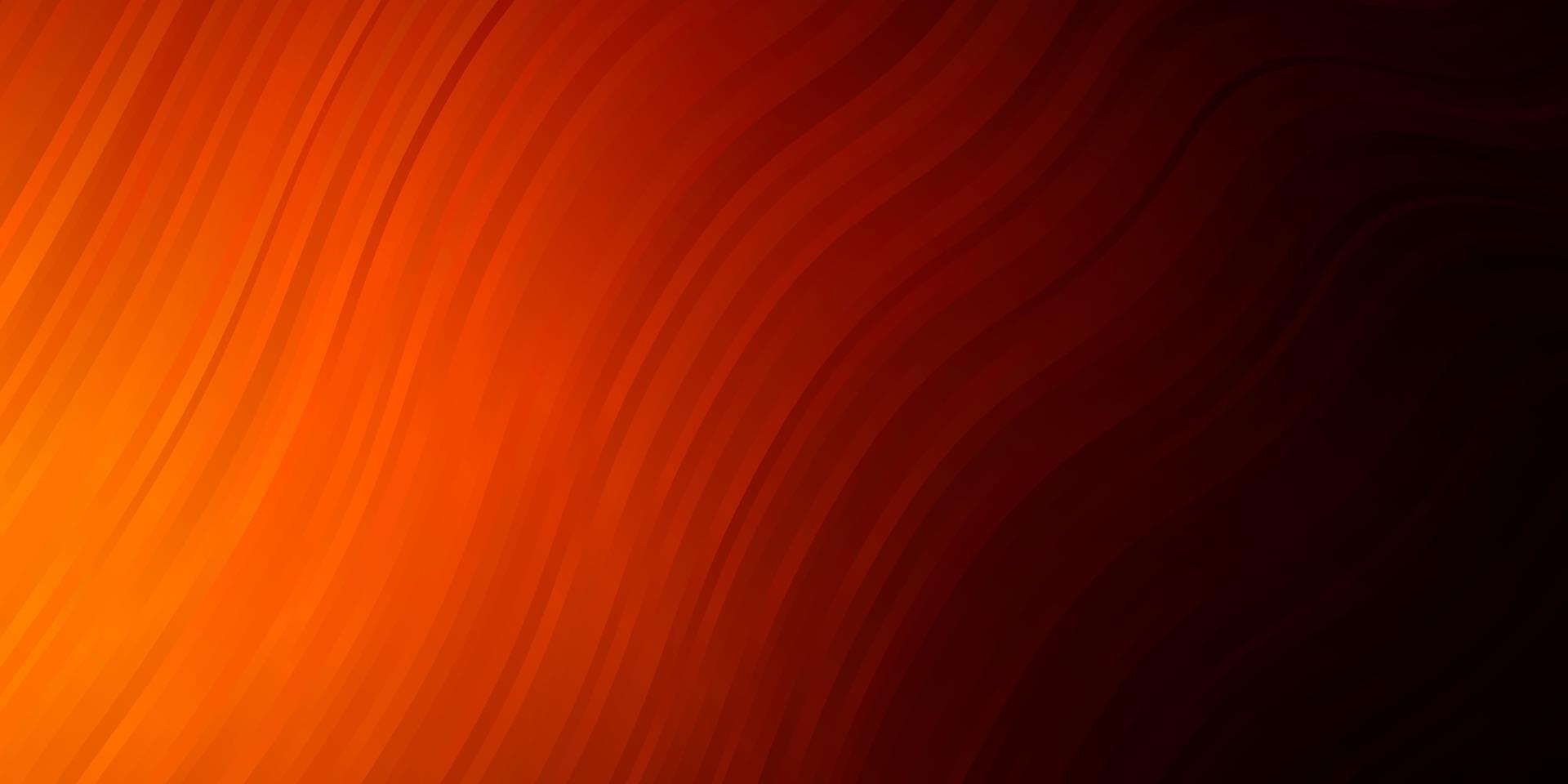 Dark Orange vector texture with curves.