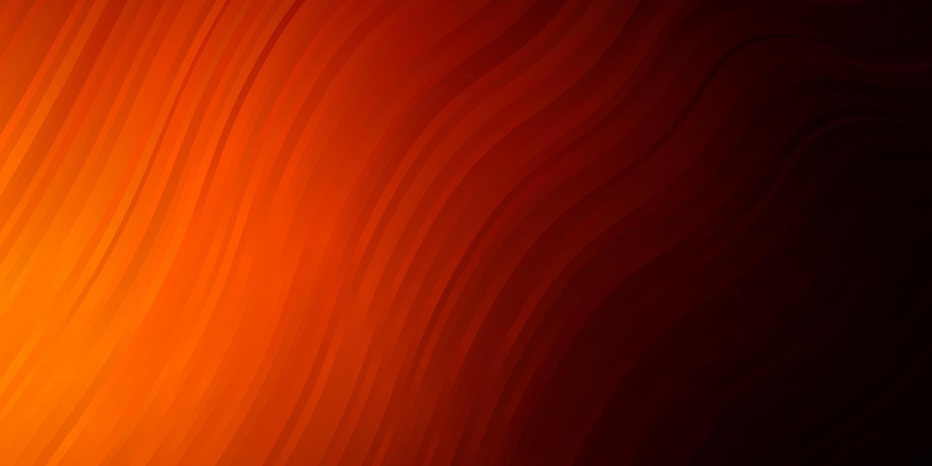 textura de vector naranja oscuro con curvas.