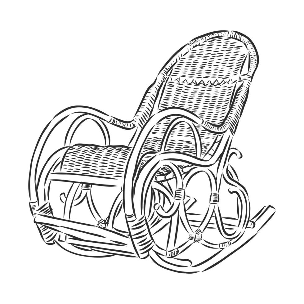 rocking chair vector sketch