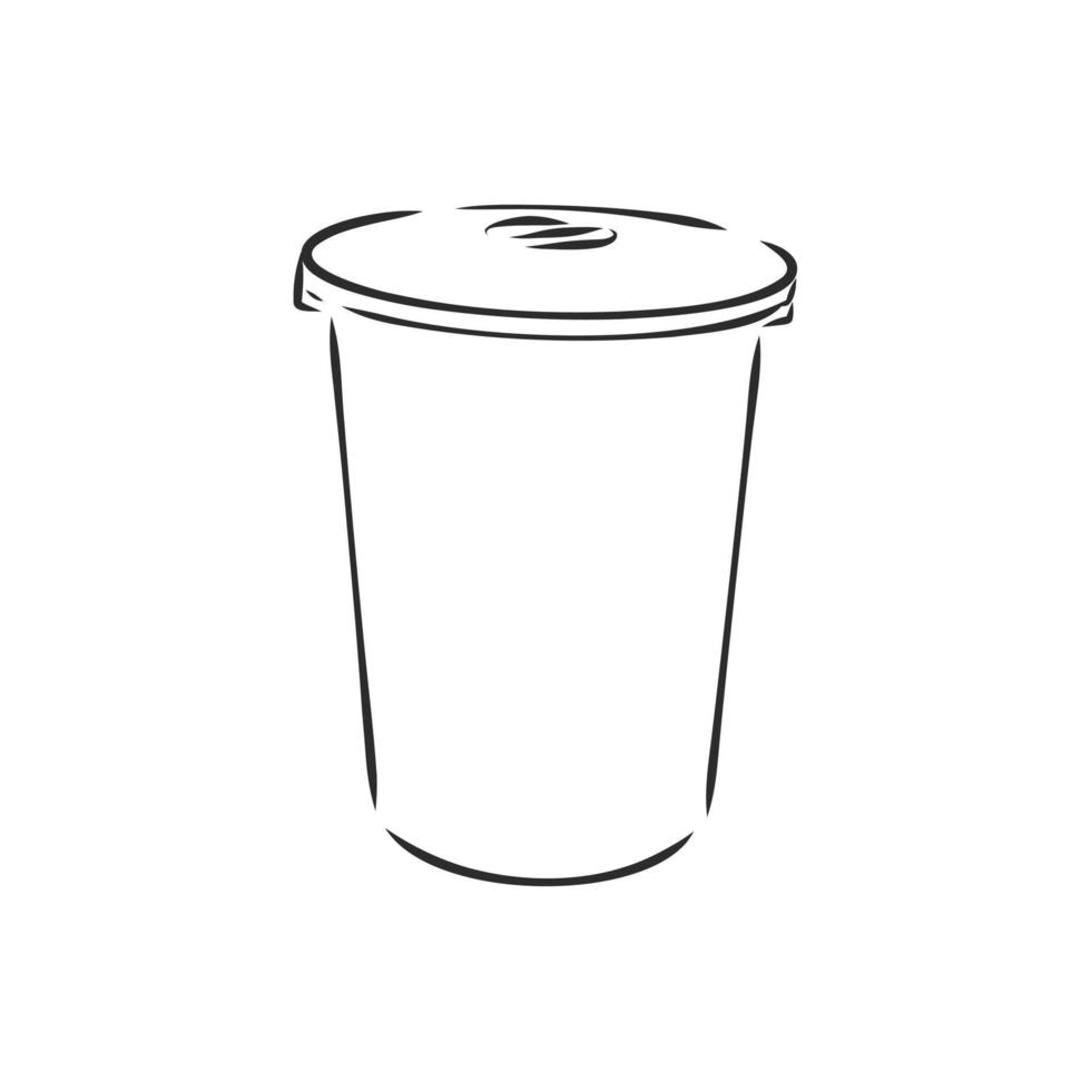 trash can vector sketch