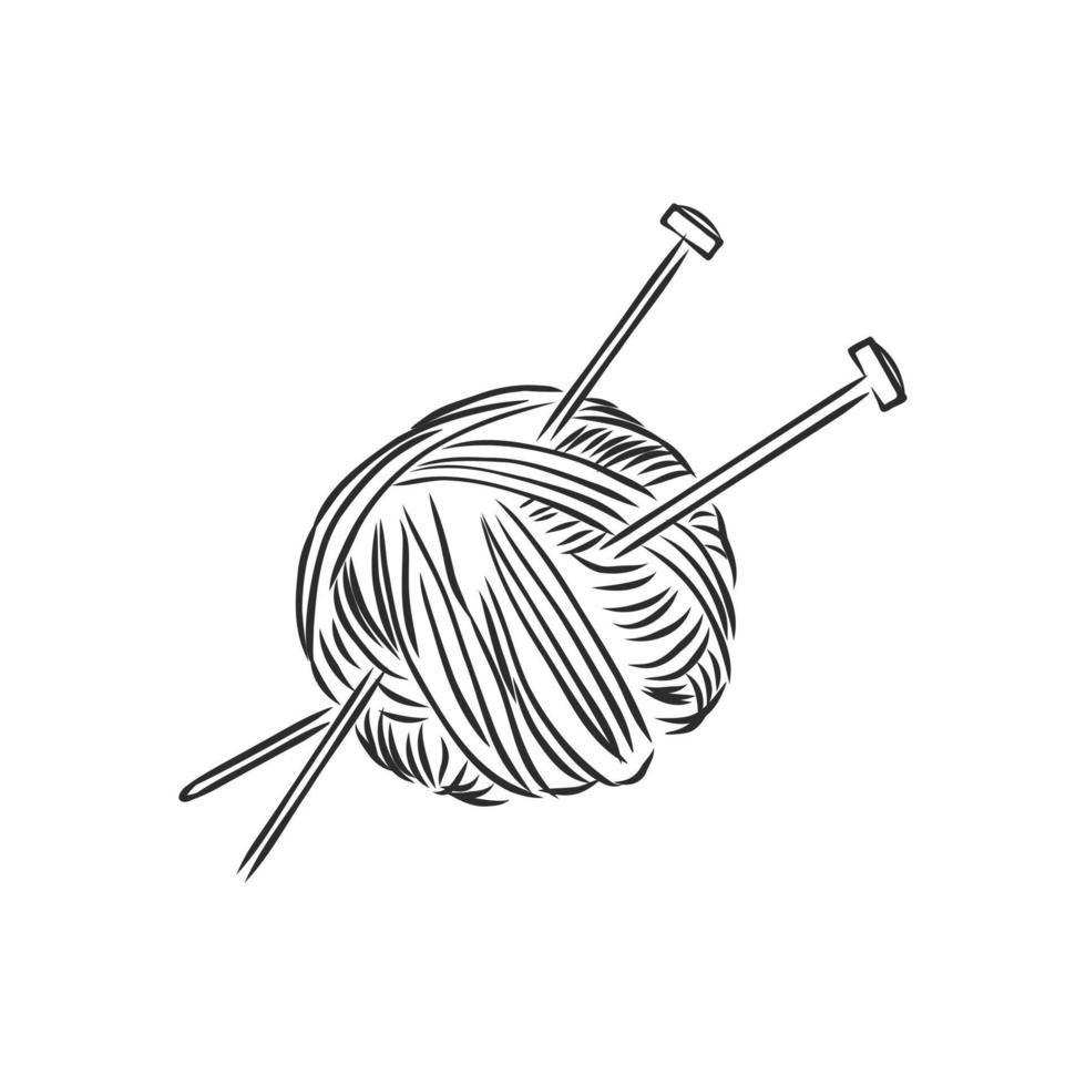 knitting needles vector sketch 11094897 Vector Art at Vecteezy