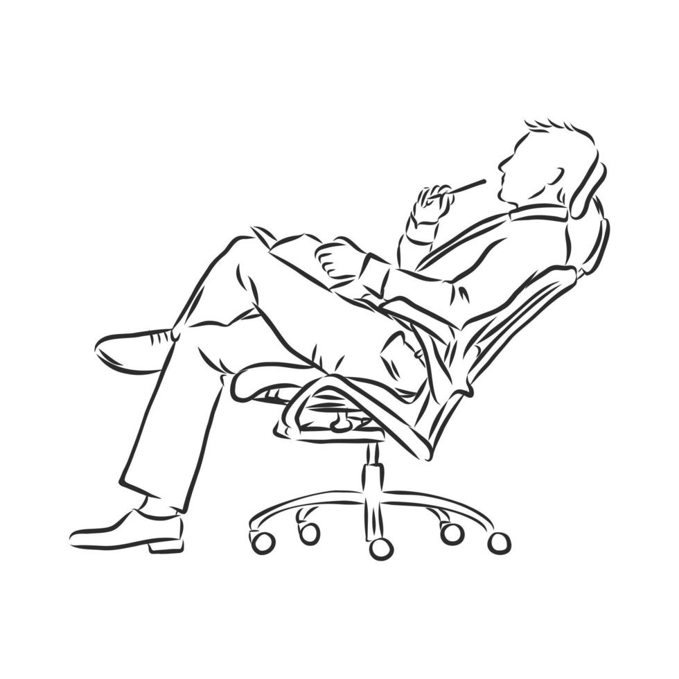 rocking chair vector sketch