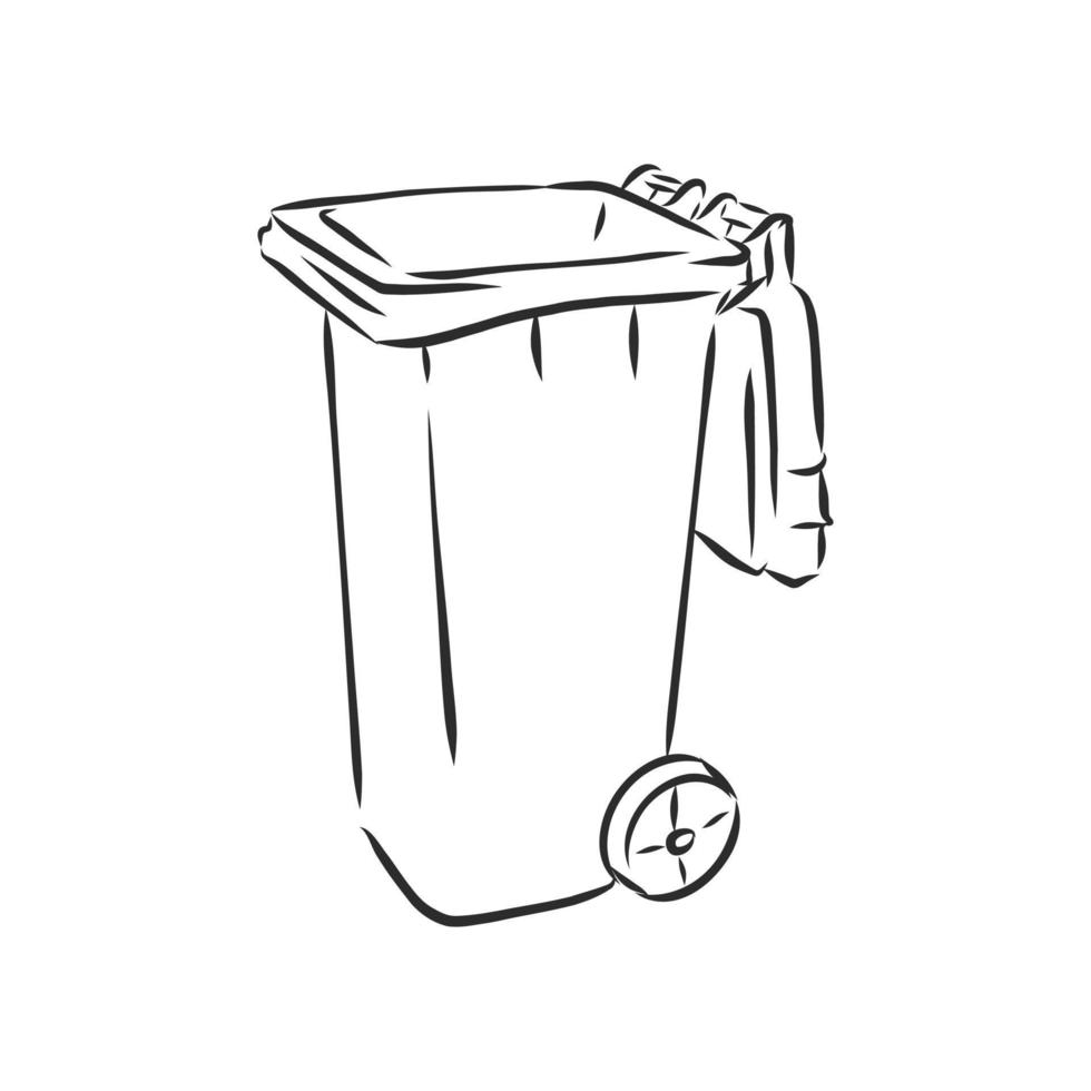 trash can vector sketch