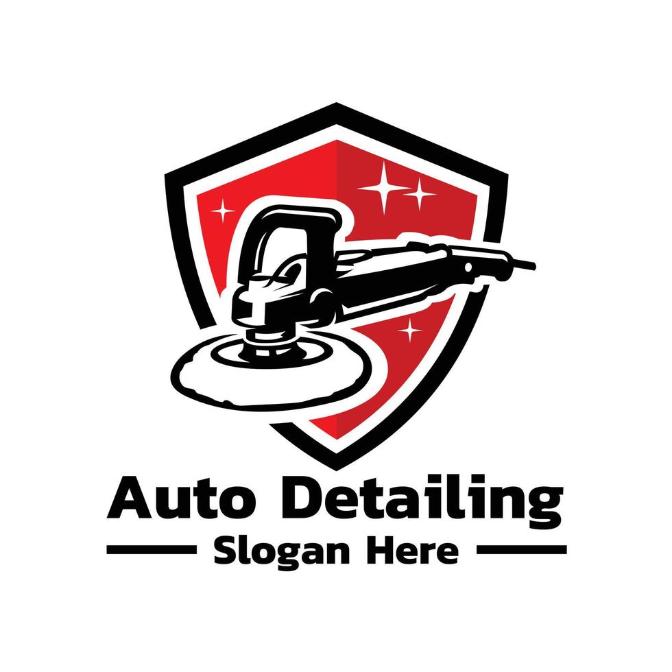 Auto detailing logo emblem design template vector