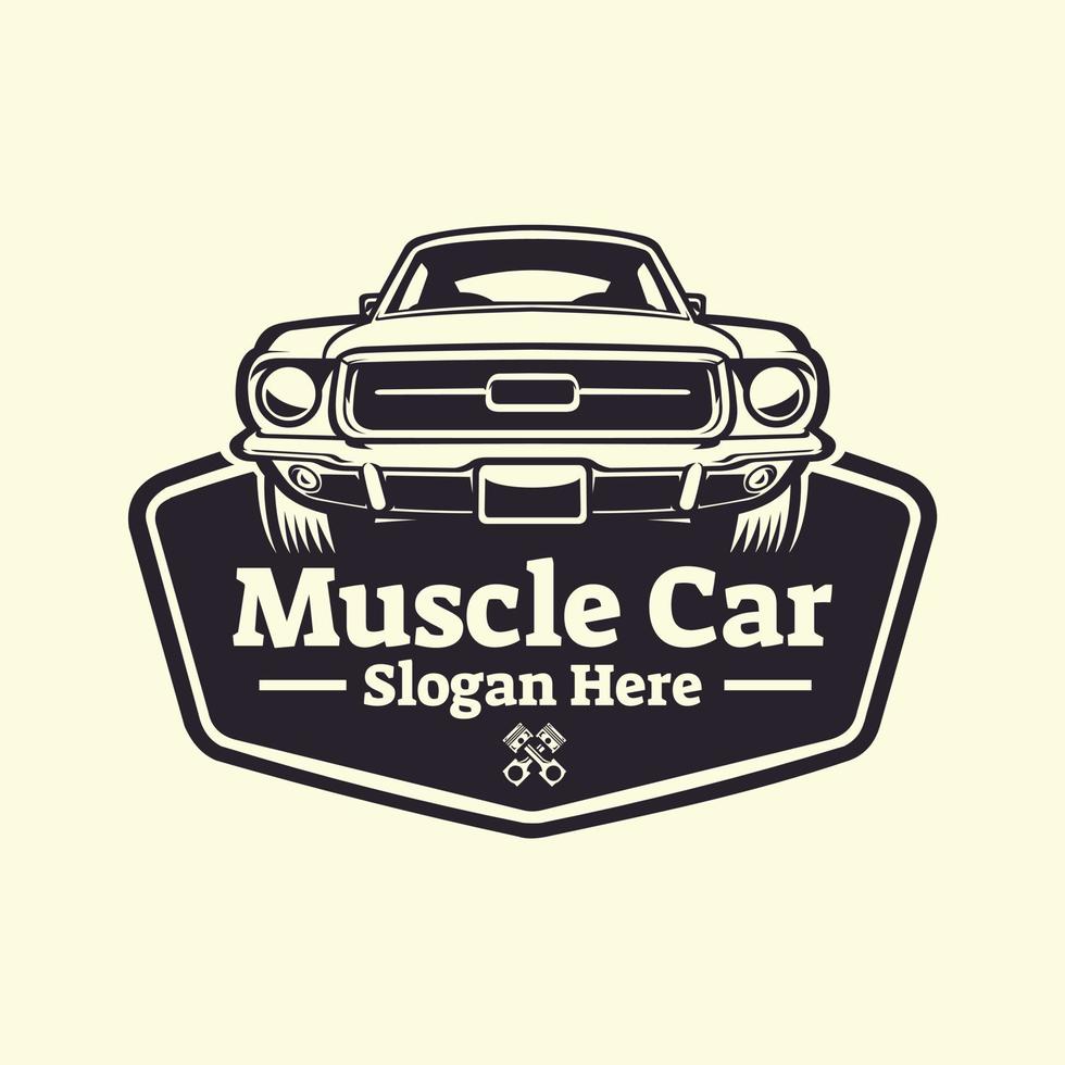 American muscle car illustration vector isolated in white background