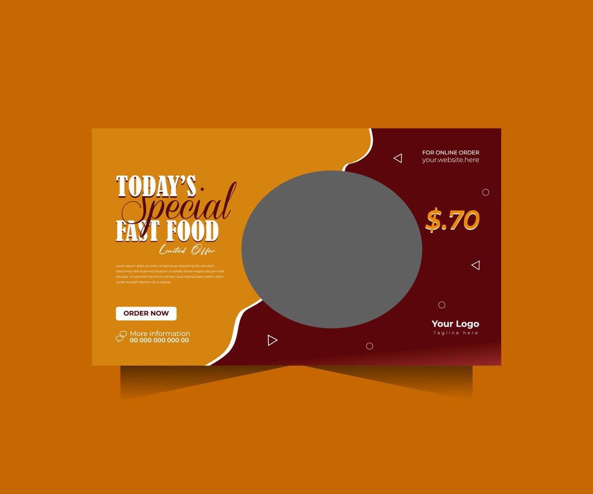 Food banner template 11095089 Vector Art at Vecteezy