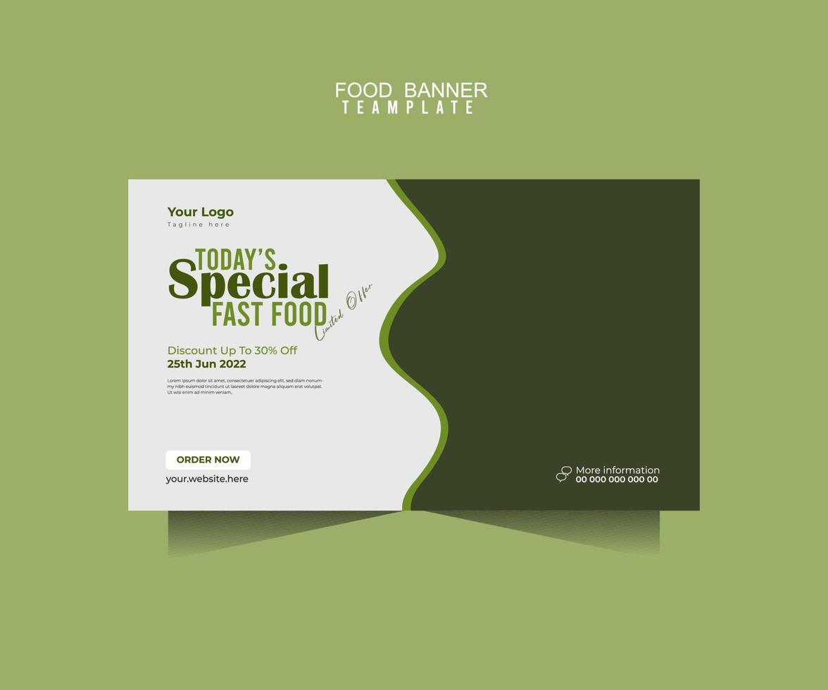 Food banner template vector
